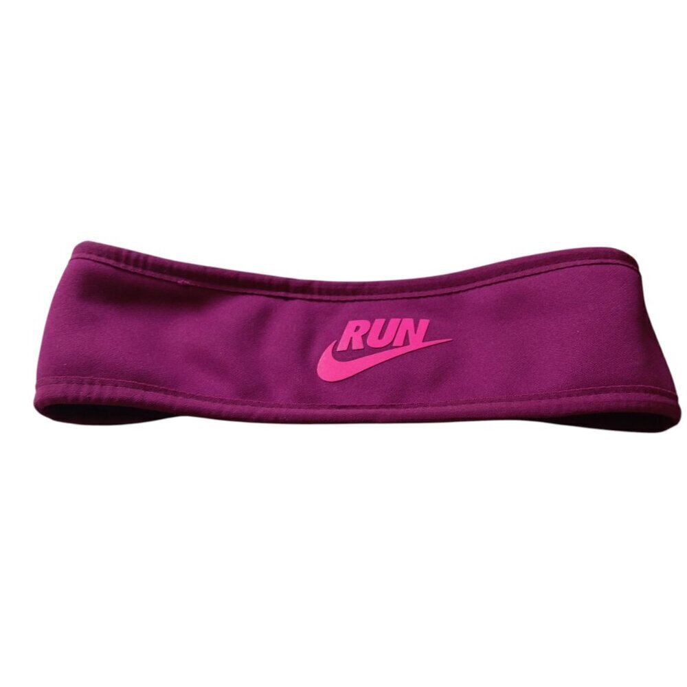 Nike Run Fleece Therma-Fit One Size Pink Headband Running Athletic Swoosh